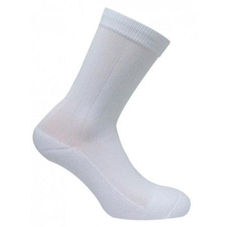 Caresox CSD 0356 Dress Classic Crew Compression Drystat Socks- White - Small