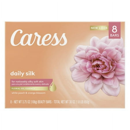 Caress Bar Soap Daily Silk for Dry Skin 8 Bars