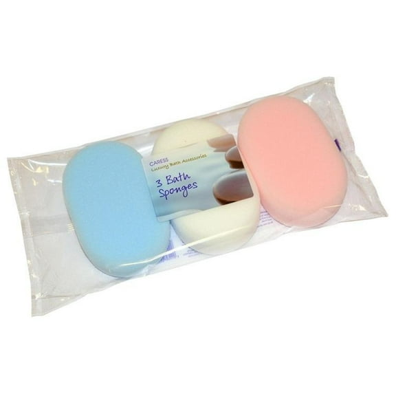 Caress Bath Sponge 3pk