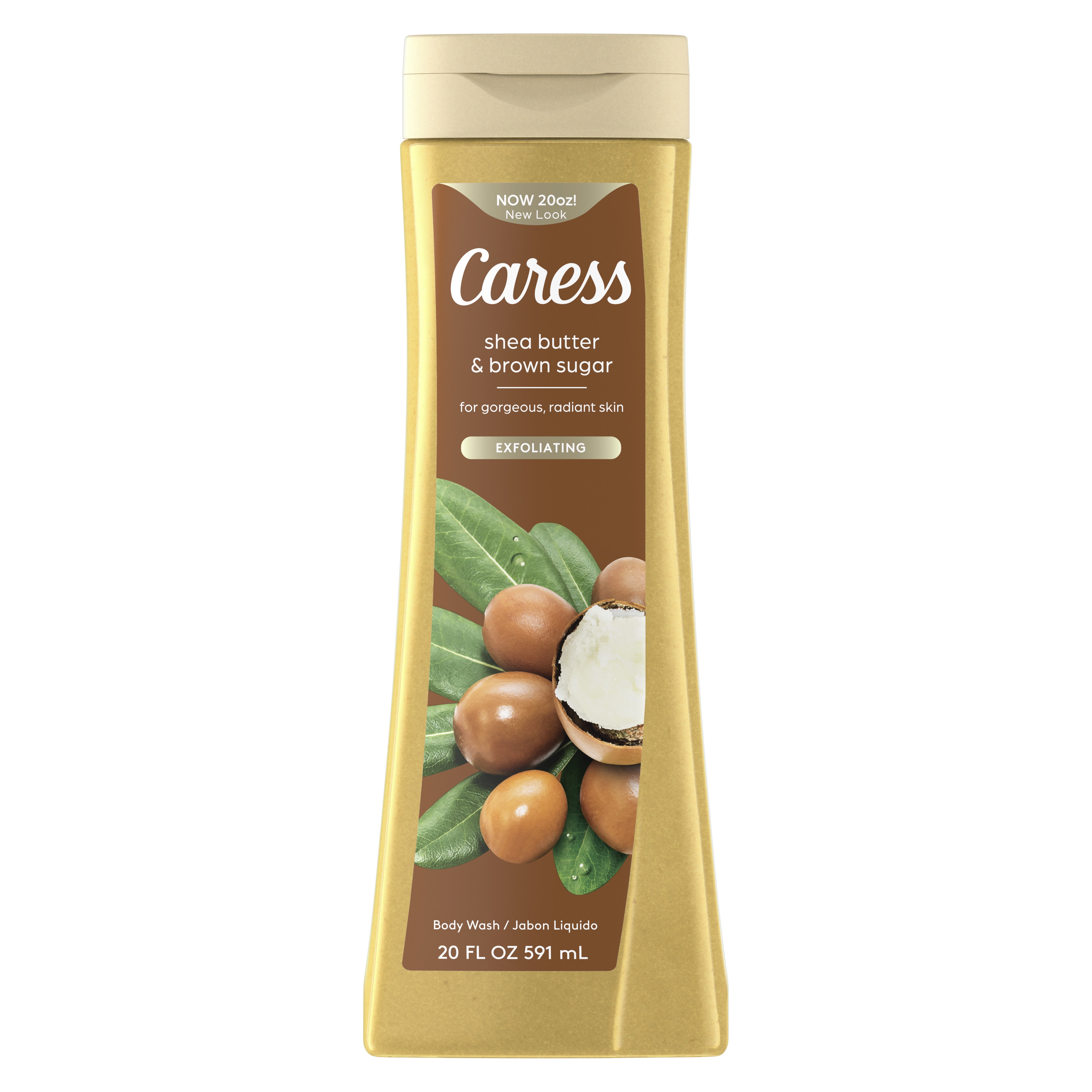 Caress Body Wash Shea Butter & Brown Sugar for Dry Skin 20 fl oz