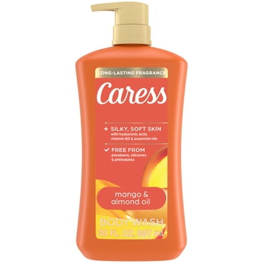 Caress Body Wash for Women, Mango & Almond Oil Shower Gel for All Skin 30 fl oz