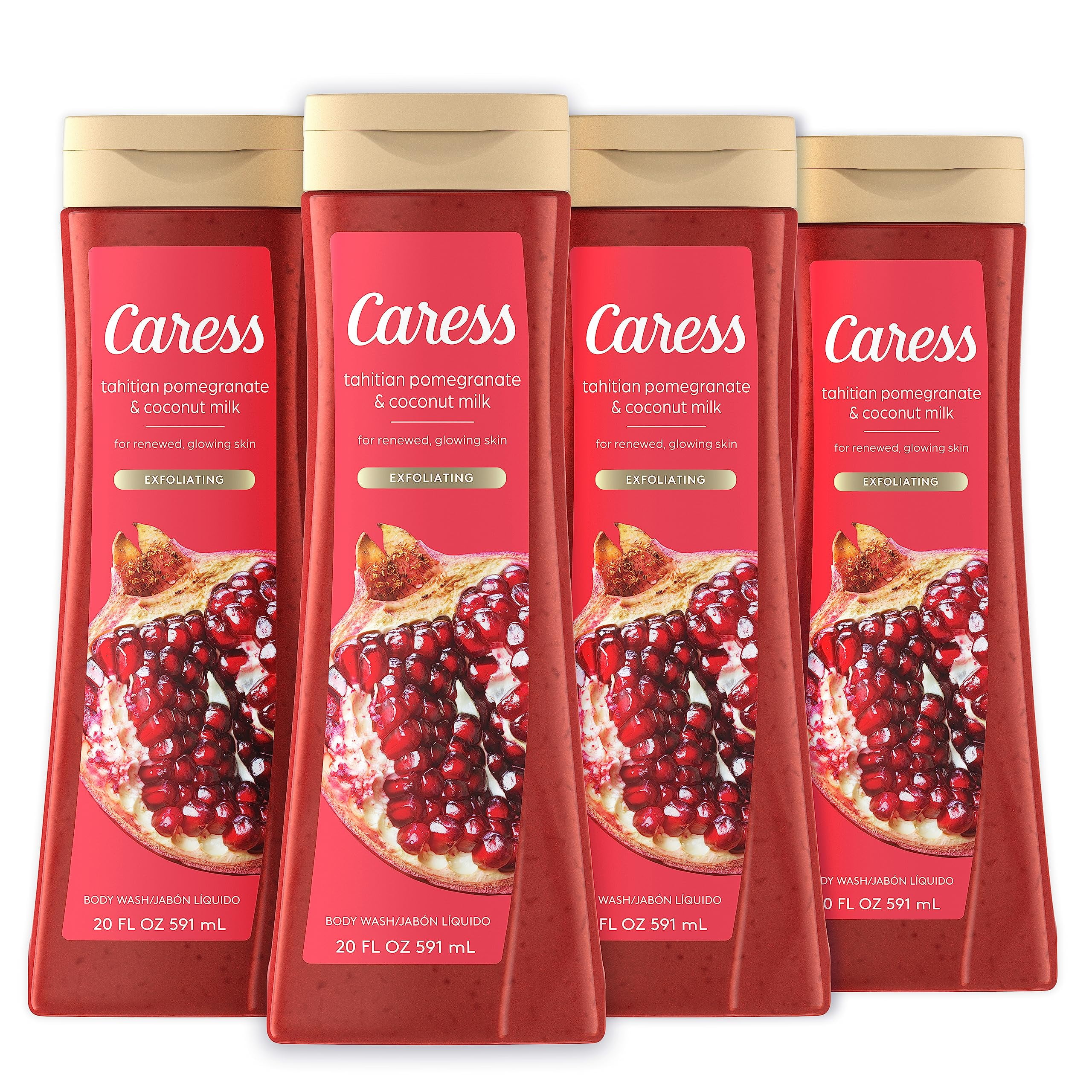 Caress Body Wash for Women, Tahitian Pomegranate & Coconut Milk