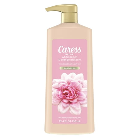 Caress Body Wash with Pump Daily Silk With Silk Extract For Noticeably Silky 25.4 oz
