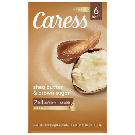 Caress Bar Brown Sugar 6pk