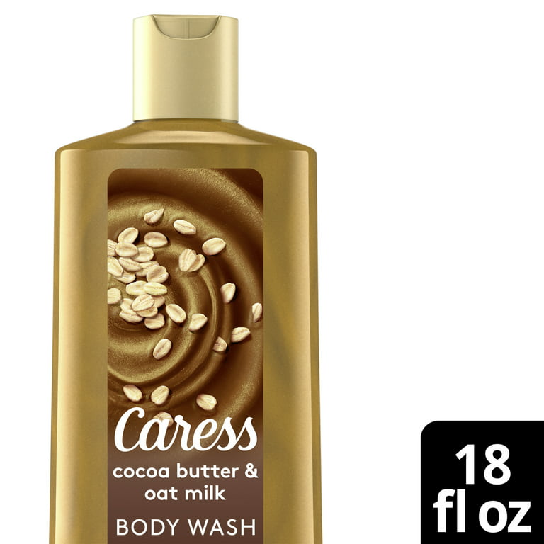 Caress Moisturizing Liquid Body Wash Cocoa Butter & Oat Milk, 18.6 oz