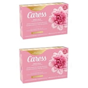 Caress Soap Daily Silk Beauty Bar White Peach & Orange Blossom, 3.75 Ounce 32 Ct