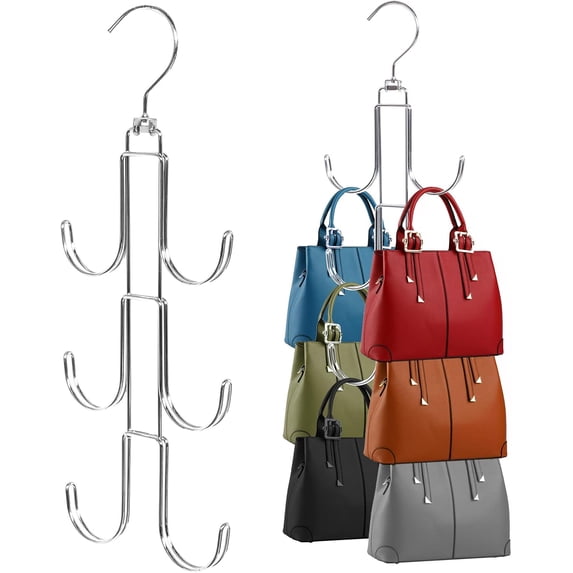 Backpack Rack Closet Carestrong 2 Pack Purse Organizer for Closet, Heavy-Duty Hanging Purse ...