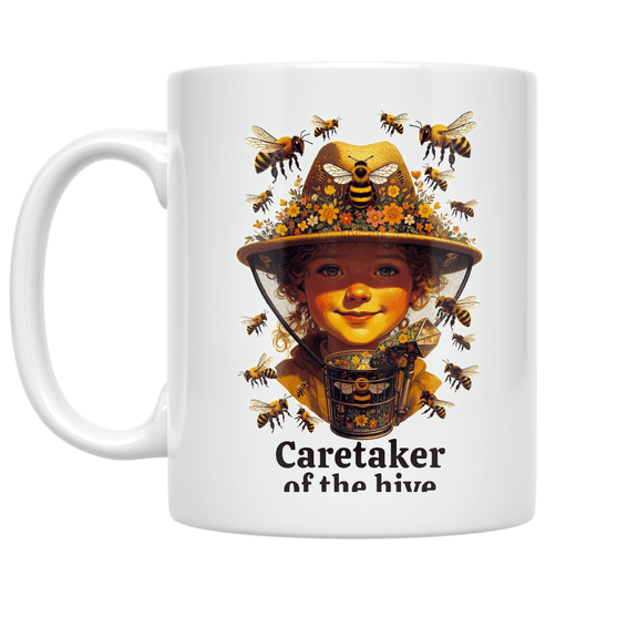 Caretaker of the Hive Beekeeper Design - Beekeeper Enthusiast - 11 oz Ceramic Coffee Mug