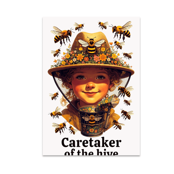 Caretaker of the Hive Beekeeping Wall Art - Beekeeper Enthusiast - 13x19 Poster Print
