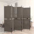 thumbnail image 1 of Carevas 6-Panel Room Divider Anthracite 118.1"x86.6" Fabric, 1 of 7