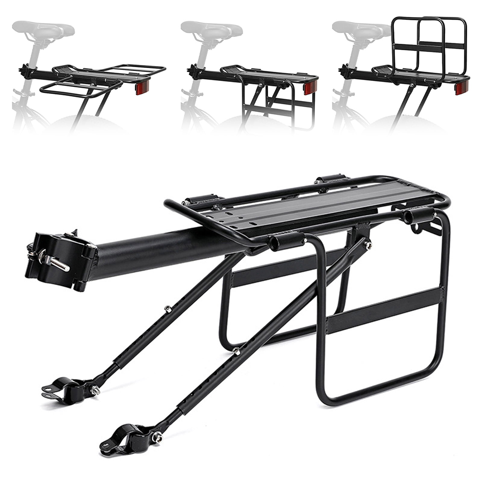 Carevas Aluminum Alloy Bike Cargo Rack, Quick Release Rear Rack for