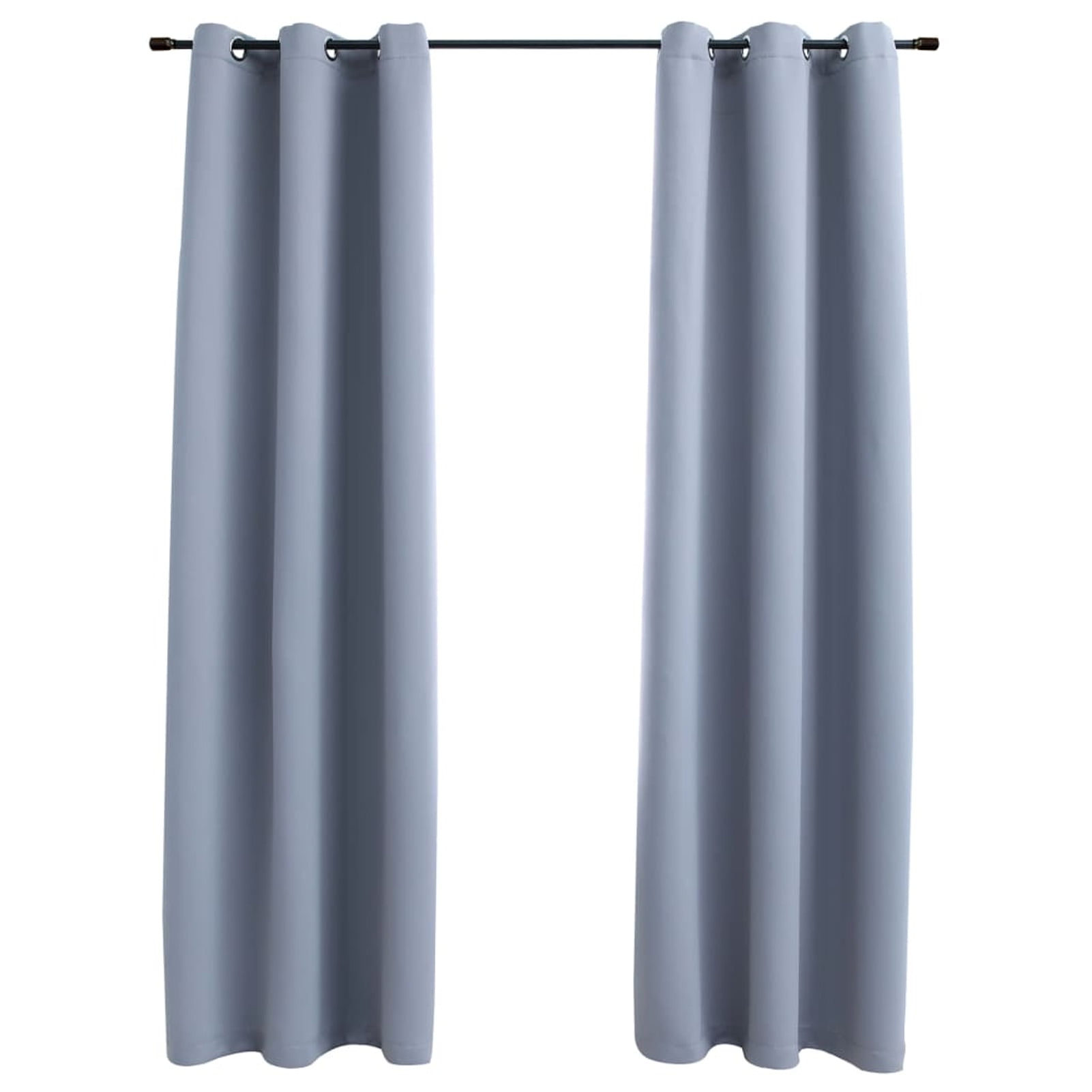 Sunbrella Canvas White Outdoor Curtain 50 in x 108 in w/ Nickel Grommets |  CUR108WTGRS-N