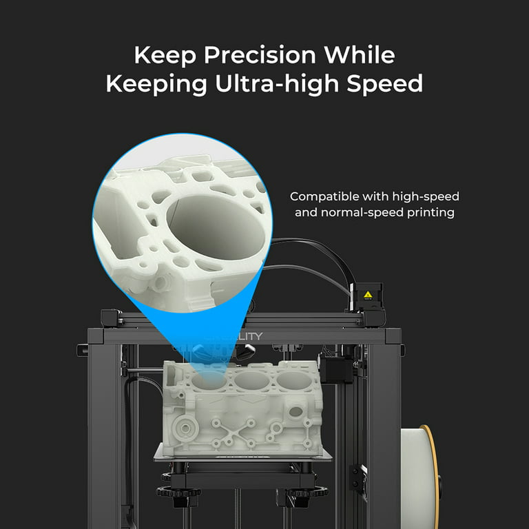 Creality PLA Filament Pro, Hyper PLA High Speed 3D Printer Filament, 1.75mm  White Printing Filament, 1kg(2.2lbs)/Spool, Dimensional Accuracy ±0.03mm.