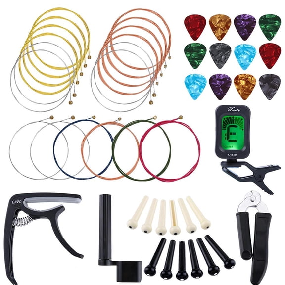 Carevas Guitar Strings Changing Kit Stringed Instrument Strings, 7.87" x 3.94" x 2.36"(L