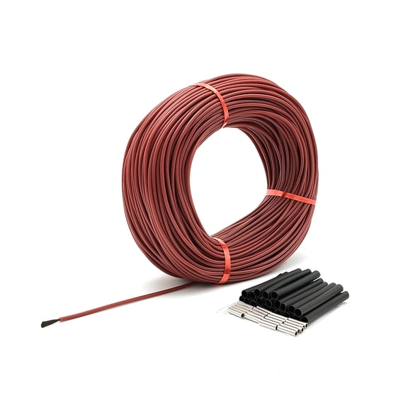 Carevas Heating Wire,Warm Floor Cable 200 Temperature Far Wire 200 Temperature 33 Carbon Fibre Silicon Rubber Warm 12K 33 Carbon Rubber Warm Floor Fibre Wire 200 Carbon Fibre Wire HUIOP QISUO