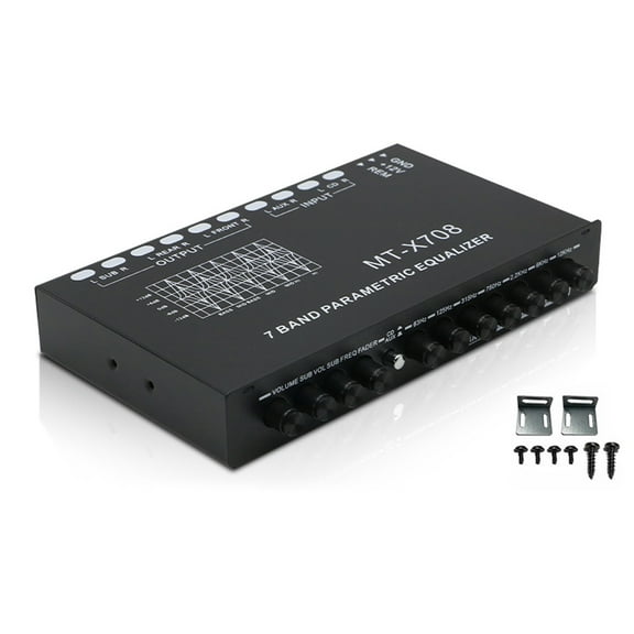 Carevas Professional 7 Band Car Equalizer Multifunctional Car Audio EQ Tuning Crossover Parametric Equalizer Car Audio Equalizer