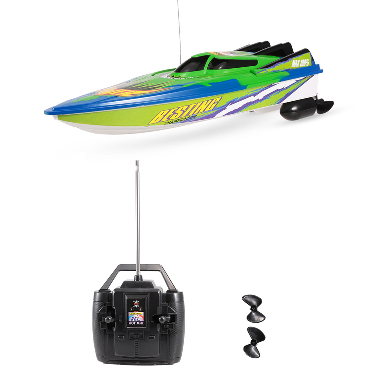 Carevas RC Boat High Speed Boat controlled motor boat, 20kmh remote controlled gifts for and beginner, remote controlled boat for lakes and pools