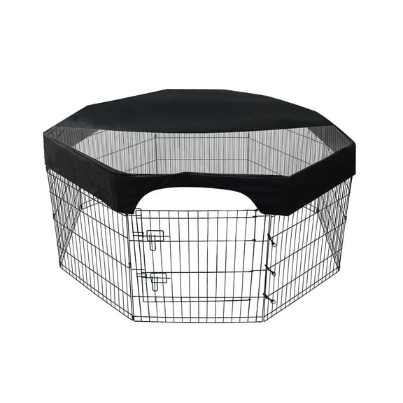 Carevas Sun Protection Shade 24" Dog Kennel & Crate Cover, Black