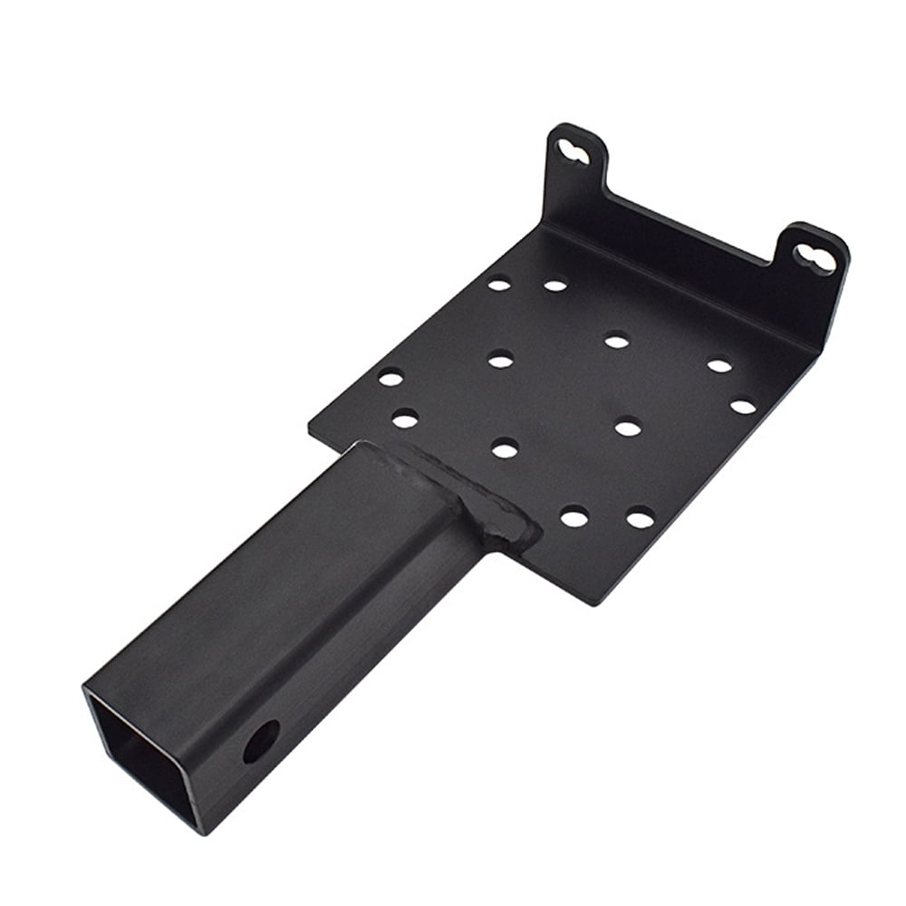 Carevas Winch Mount Plate,Universal Hitch Winch 2 Inch Hitch Winch Receiver Winch Mount Plate 2
