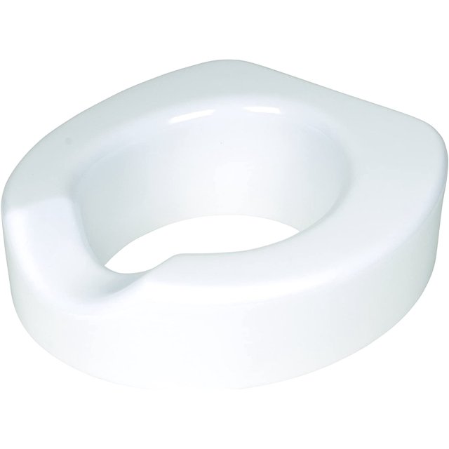 Carex 4Inch Toilet Seat Riser With Quick Lock, Raised Toilet Seat With