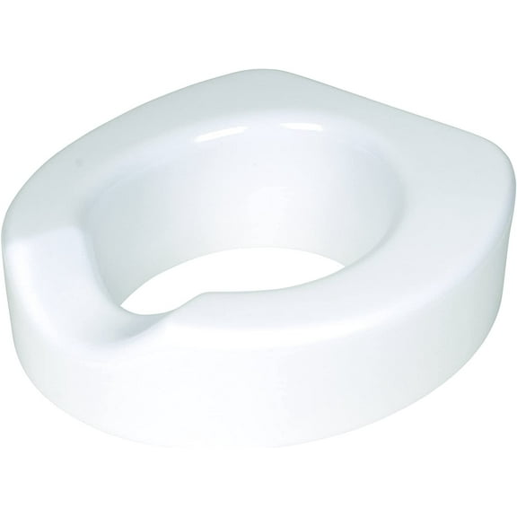 Carex Raised Toilet Seat with Quick Lock, Adds 4 in Height, White, 300 lb Limit