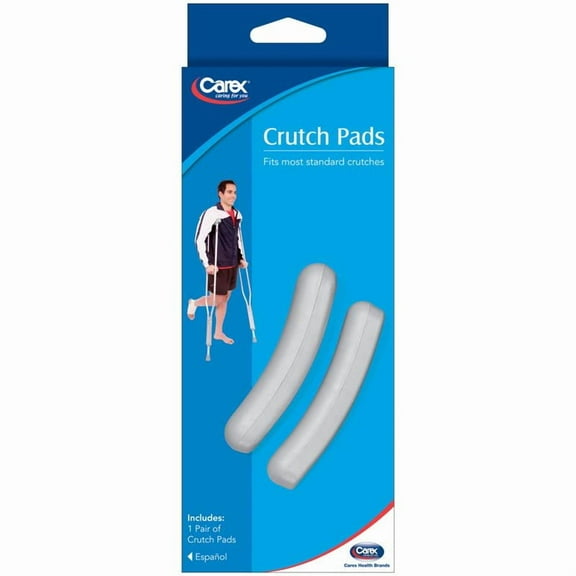 Carex Gray Crutch Pads Rubber 2 in. H X 6 in. L