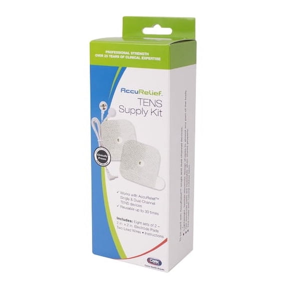 Carex AccuRelief Universal Supply Kit for Tens Therapy and EMS Systems Small Pack, 1 Ea, 3 Pack