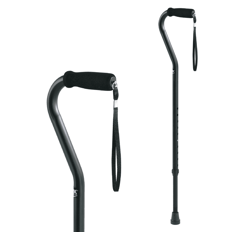 Carex Adjustable Walking Cane with Cushioned Grip, Black, 29