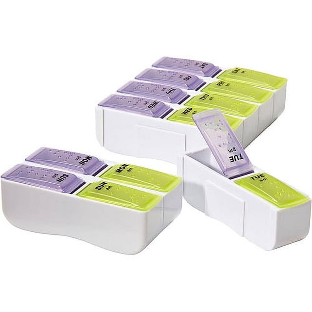 Carex Apex 7-Day AM/PM Detach N' Go PlasticPill Organizer, 1 Count ...