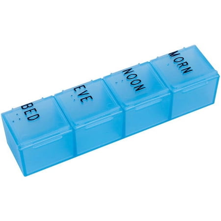 Carex Apex Dayplanner AM/PM Pill Organizer, Plastic Medicine Storage Box, Portable, Travel-Friendly