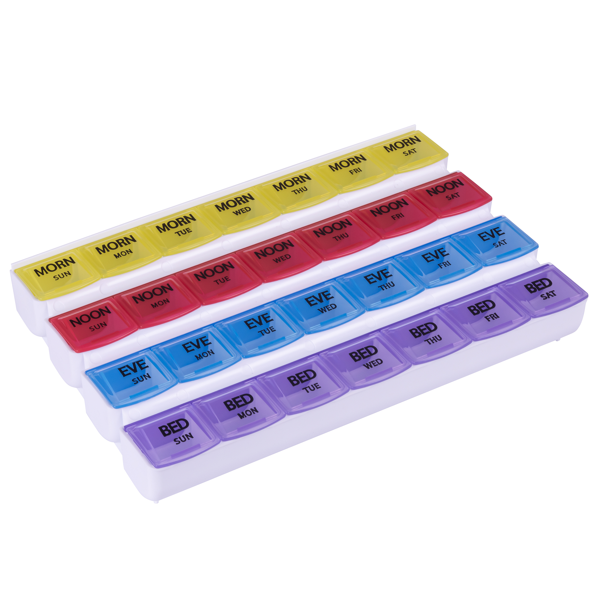 Carex Apex Four-a-Day 7-Day Pill Organizer, Medicine Box for Tablets and Vitamins, - image 1 of 8