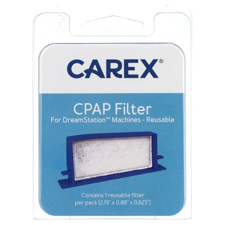 Carex CPAP Filters Compatible with Dreamstation Machines, 2.19" x 0.88" x 0.625", Reusable, 1 Count
