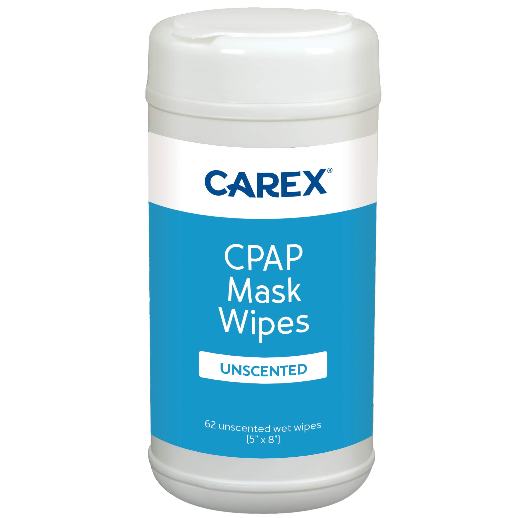 Carex CPAP Unscented Mask Wipes, Biodegradable Cleaner, 62 Ea, 3 Pack