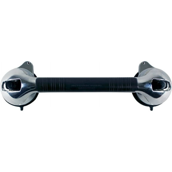 Carex Chrome Ultra Grip Bath Grab Bar Handle, 16", 250 lb Weight Capacity