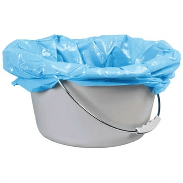 Carex Commode Liner Bags with Absorbent Powder, Disposable and Leakproof, 7 Count