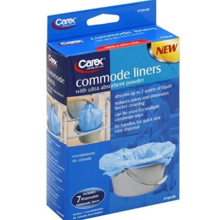 Carex Commode Liners with Ultra Absorbent Powder 7 ea (Pack of 3)
