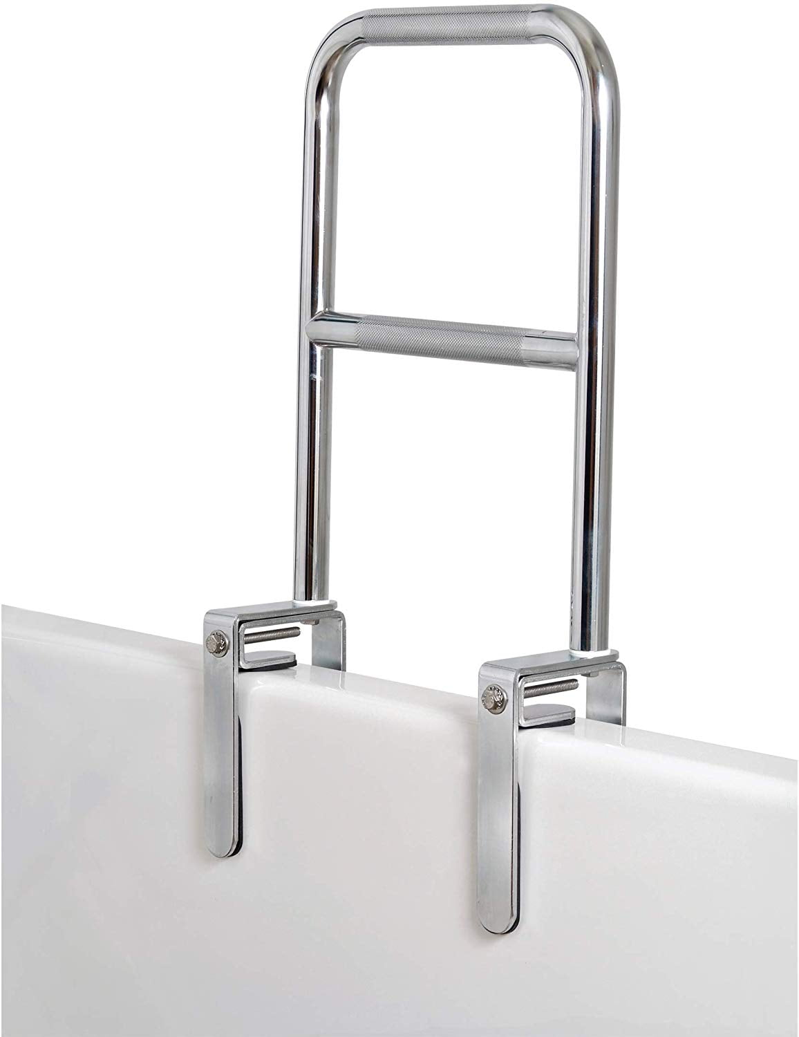 Carex Dual Level Bathtub Rail with Chrome Finish, Bathtub Grab Bar