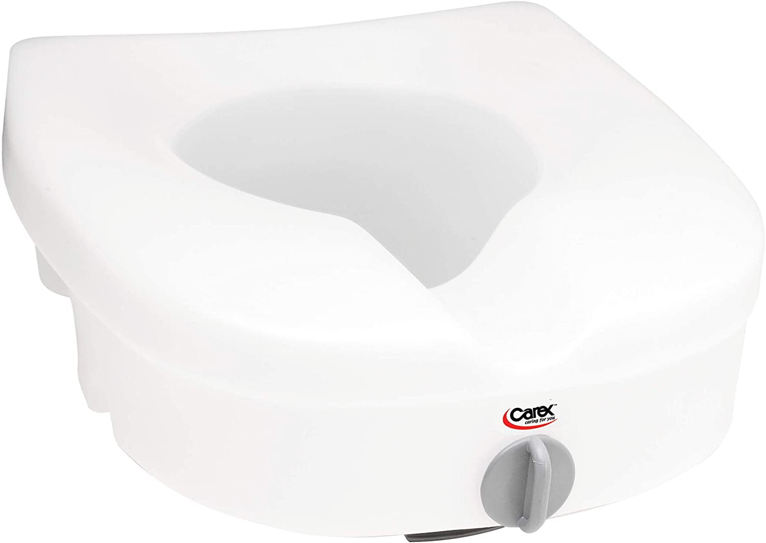 Carex E-Z Lock Raised Toilet Seat Elevator with Adjustable Armrests