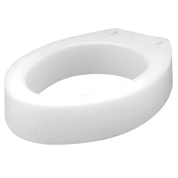 Carex Elongated Raised Toilet Seat 3-1/2 Inch Height White 300 lbs. Weight Capacity, FGB30600 0000