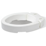 Carex Elongated Raised Toliet Seat, 3 1/2" Height, White, 300 lb Weight Capacity