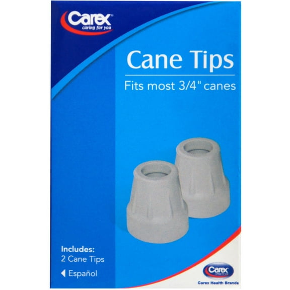 Carex Gray Cane Tips 3/4 in, 2 ea (Pack of 4)