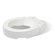 Carex Hinged Toilet Seat Riser, Adjustable, Adds 3.5 in Height, White, 300 lb Limit