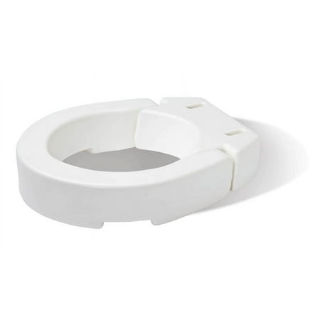 Carex Hinged Toilet Seat Riser, Adjustable, Adds 3.5 in Height, White, 300 lb Limit