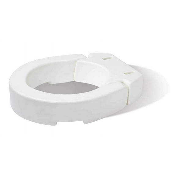 Carex Adjustable Hinged Toilet Seat Riser, Fits Standard Toilets, Adds 3.5" Height, 300 lb Capacity