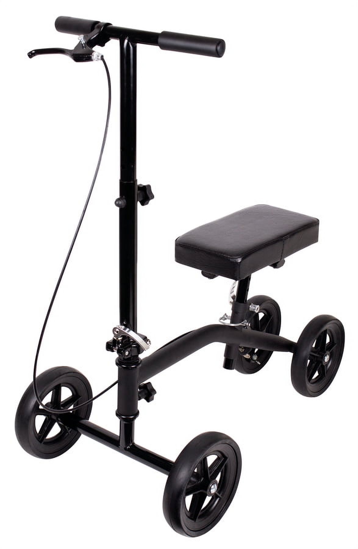Carex Knee Scooter with Platform Pad, for Adults, Seniors, and Teens, Black, 250 lb Weight Capacity - image 1 of 3
