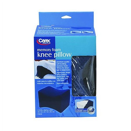 Carex Memory Foam Knee Pillow Removable Washable Cover, 1 Ea, 3 Pack