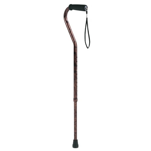 Carex Offset Adjustable Designer Walking Cane for All Occasions, Bronze, 250 lb Weight Capacity