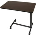 thumbnail interactive-video image 1 of Carex Overbed Table with Adjustable Tray for Laptop, Portable with Wheels, For Home Use, Brown, 1 of 8