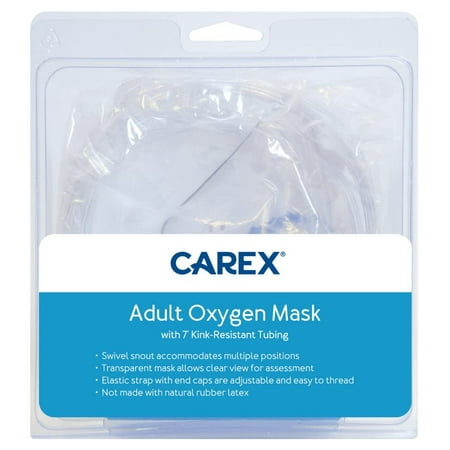 Carex - Oxygen Mask With 7-Inch Tubing - Clear
