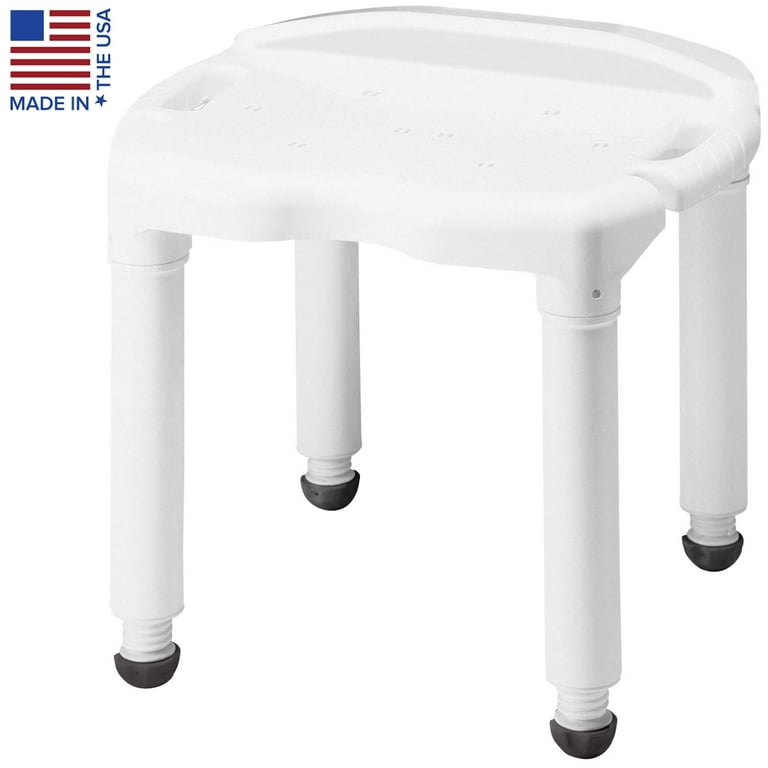 Carex Plastic Universal Shower Chair and Bath Seat with Adjustable Height Legs 400 lb Capacity Walmart